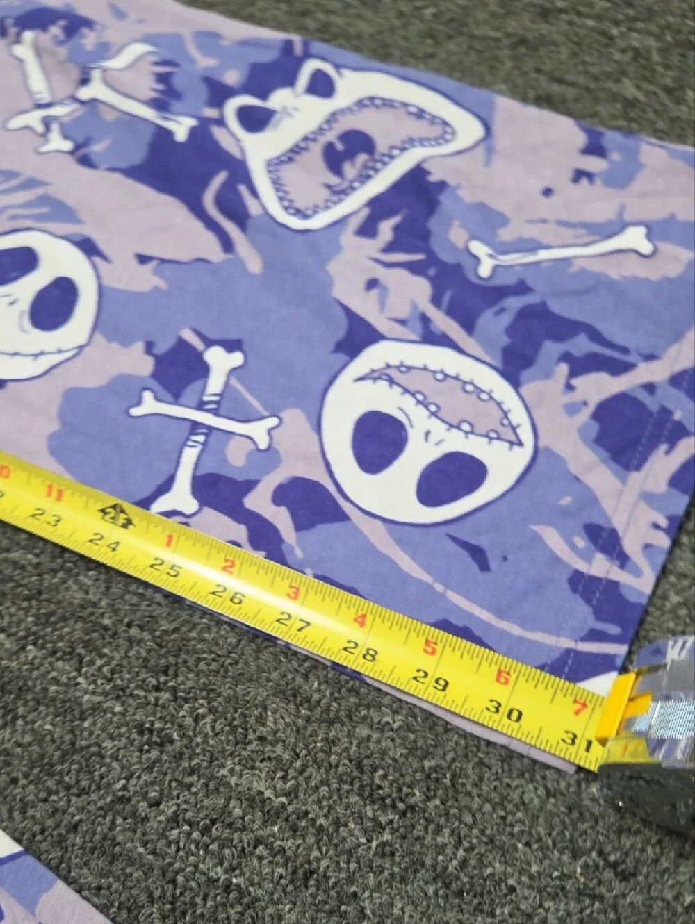 (#3C) Disney Purple Camouflage Skull-Print Pajama Pants - Picture 6 of 6